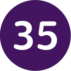 35 circle icon