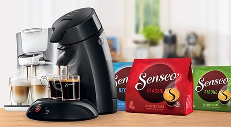 Nagy választék áll rendelkezésre a SENSEO® kávéfőzőkből, keverékekből és ízekből