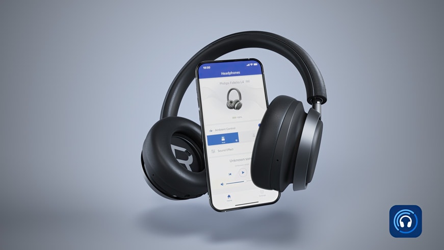 L4 Fidelio fejhallgató a Philips Headphones alkalmazáshoz csatlakoztatva
