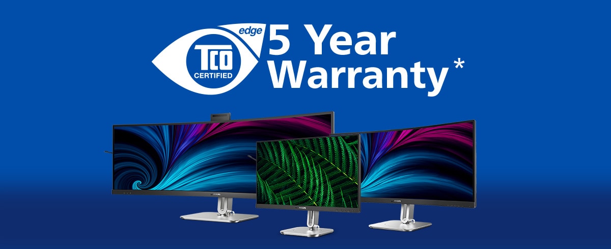 TCO tanúsítvánnyal rendelkező Philips monitorok és öt éves garancia