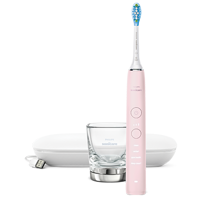 Philips Sonicare DiamondClean with puck and travel case, pink edition, HX9361/62