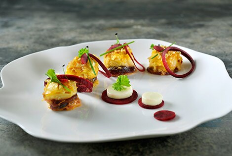 Lasagne van biet, pompoen en geitenkaas