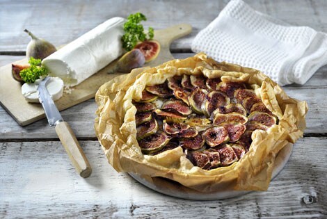 Vijgentaart met geitenkaas en honing
