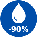 90%-kal kevesebb zsír ikon