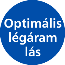 Optimális légáramlás ikon